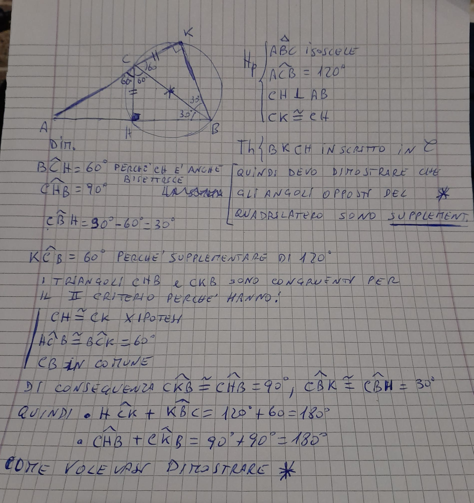 Considera Un Triangolo Abc Isoscele Sulla Base Ab In Cui Acb