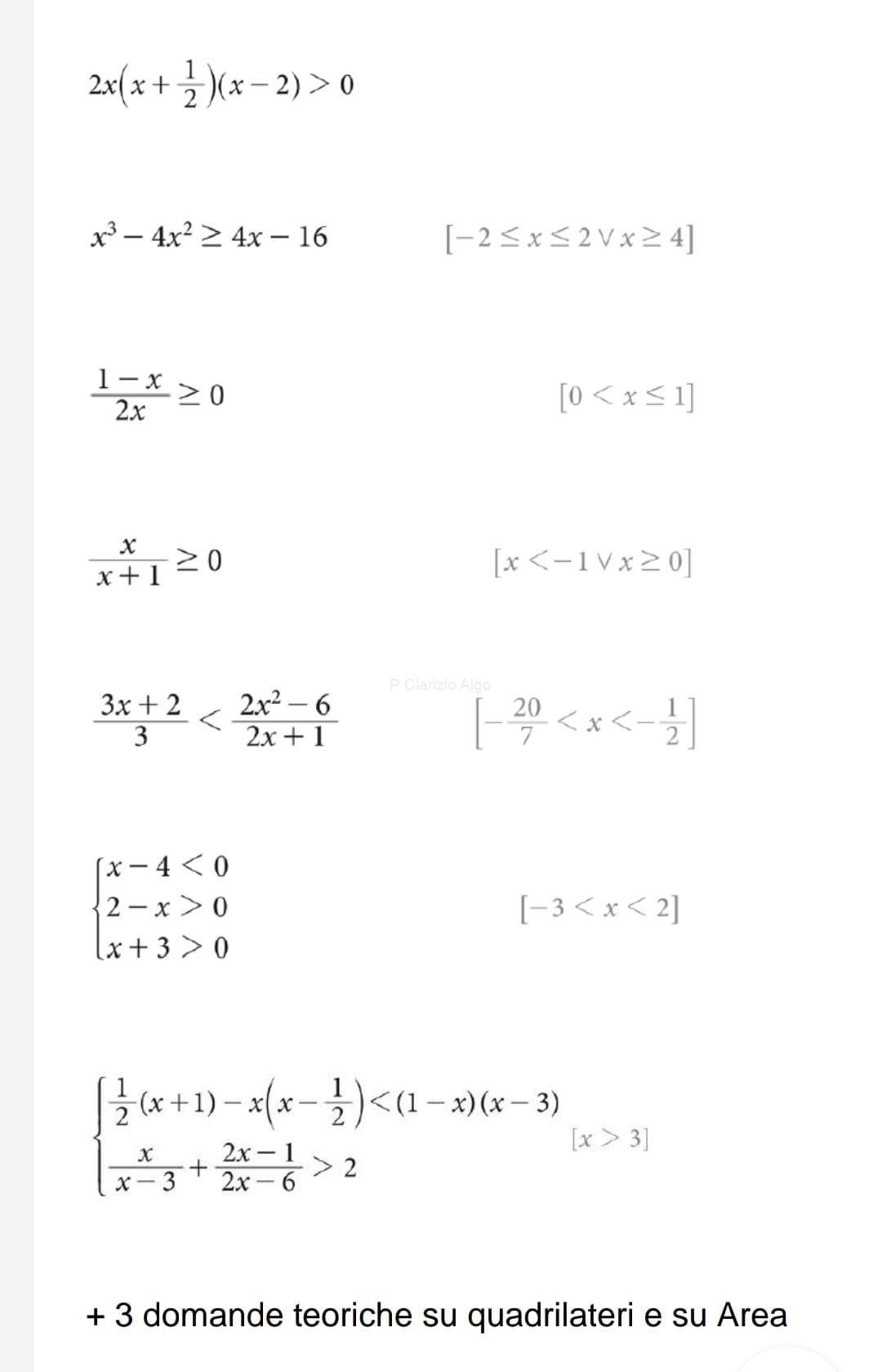 risolvere le disequazioni. capire come approcciarsi – Algo and Math